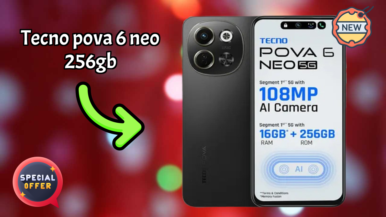 Tecno Pova 6 Neo 256GB Display Size: 6.67 Inches (16.94 Cm) Screen Quality