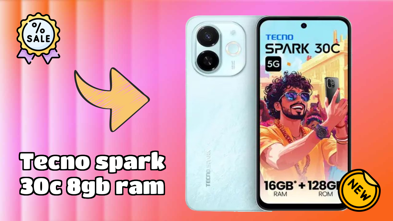 Tecno Spark 30C 8GB RAM Display Quality: 6.67 Inches (16.94 Cm) Screen